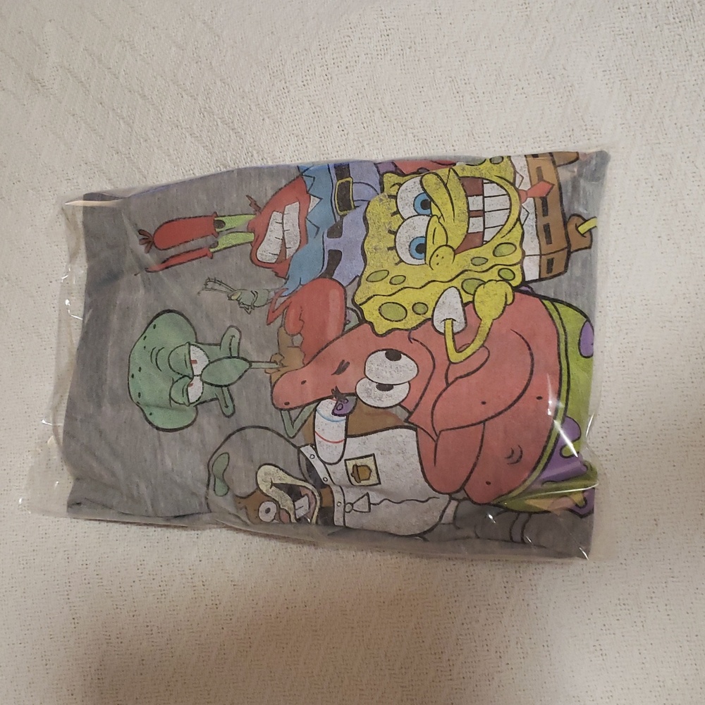 SpongeBob Gang Tee Tees Graphic Tee Vintage and Superb Condition - Picture 10 of 11
